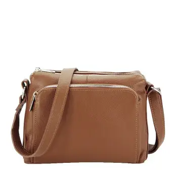 Geanta camel din piele naturala Camelia 124 imagine