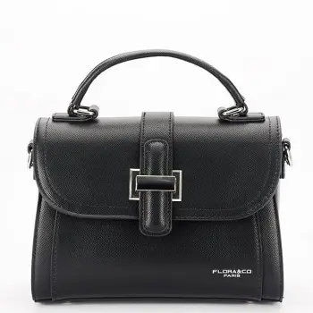 Geanta casual neagra FLORACo F8538 11 imagine