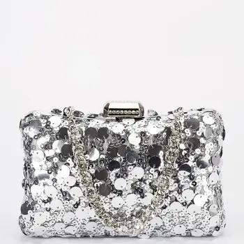 Geanta clutch arginite cu paiete BYH-896 05 imagine