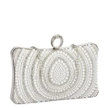 Geanta clutch arginite cu perle BYH-866 07 imagine