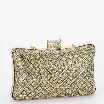 Geanta clutch aurie cu model 3d BYH-87900 06 imagine