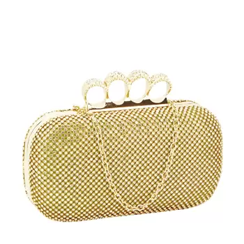Geanta clutch auriu cu pietricele 2016-5 05 imagine