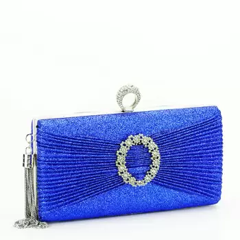 Geanta clutch cu brosa BYH8815 05 Albastru imagine