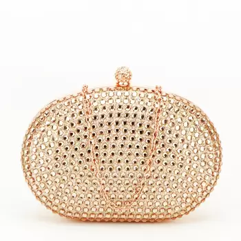 Geanta clutch cu cristale V-190BB 05 Auriu rose imagine