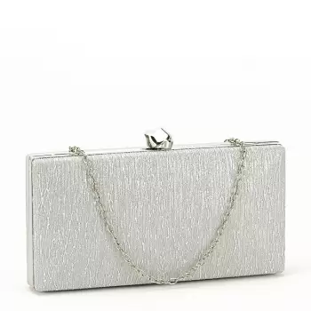 Geanta clutch cu sclipici BYH809 -06 Argintiu imagine