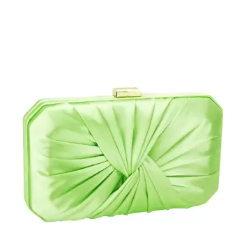 Geanta clutch din saten DYX3335-5 05 Verde mar imagine