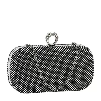Geanta clutch negru cu pietricele BFL-1061 05 imagine