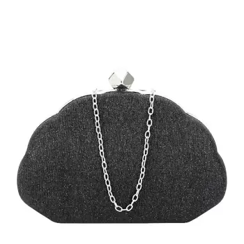 Geanta clutch negru cu sclipici BHY-5041 05 imagine
