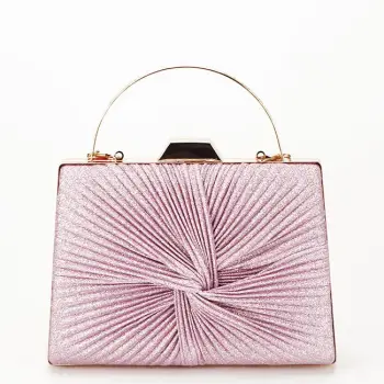 Geanta clutch roz cu sclipici BJH-22706 05 imagine