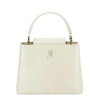 Geanta crem din piele naturala 8950 119 imagine