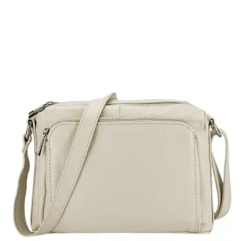 Geanta crem din piele naturala Camelia 124 imagine