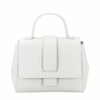 Geanta din piele naturala 1047 123 Alb imagine