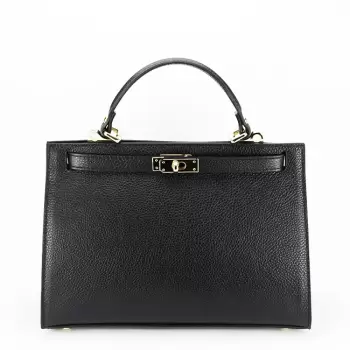 Geanta din piele naturala 8934 119 negru imagine