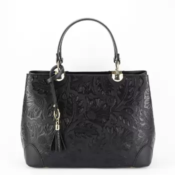 Geanta din piele naturala 8952 124 Negru imagine