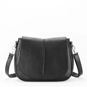 Geanta din piele naturala 8960 123 Negru imagine