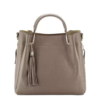 Geanta din piele naturala maro deschis Ariana 122 imagine