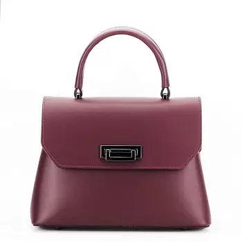 Geanta din piele naturala mov inschis Alicia 123 imagine