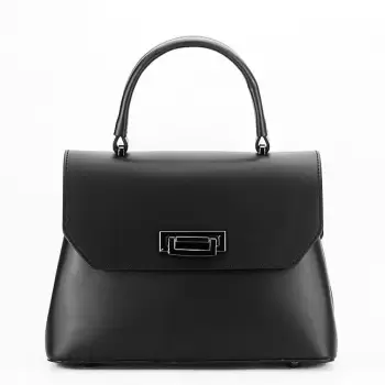 Geanta din piele naturala neagra Alicia 123 imagine