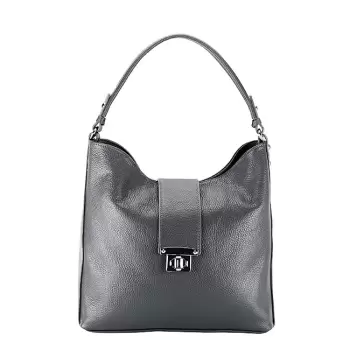 Geanta gri din piele naturala 8963 124 imagine