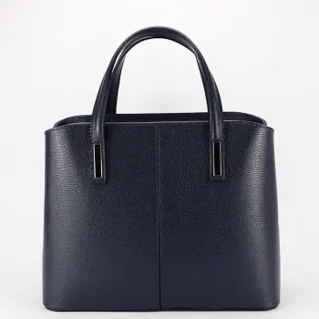 Geanta mare bleumarin din piele naturala 8922 130 imagine