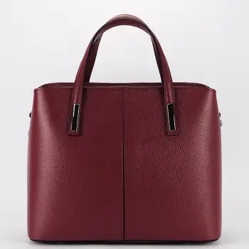 Geanta mare bordeaux din piele naturala 8922 M6 imagine