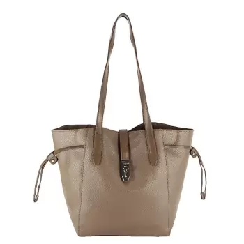 Geanta mare cu borseta detasabila 6806-2 13 Maro taupe imagine