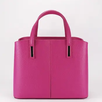 Geanta mare fucsia din piele naturala 8922 M6 imagine