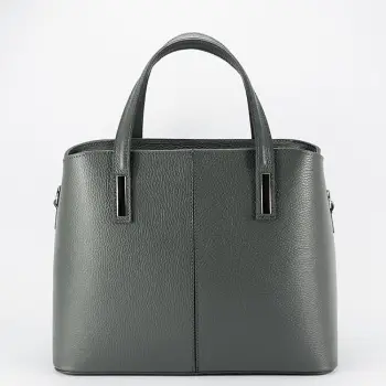 Geanta mare gri din piele naturala 8922 130 imagine