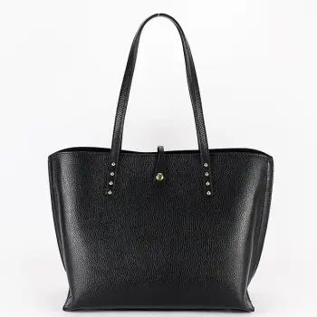 Geanta mare neagra din piele naturala 1740 M8 imagine