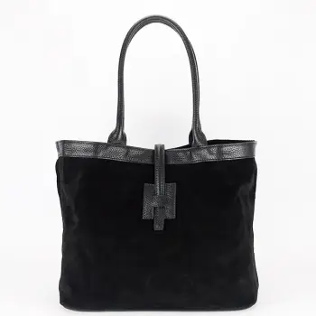 Geanta mare neagra din piele naturala 1896 M9 imagine
