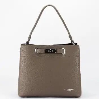 Geanta maro taupe medie FloraCO Paris F8510 M3 imagine