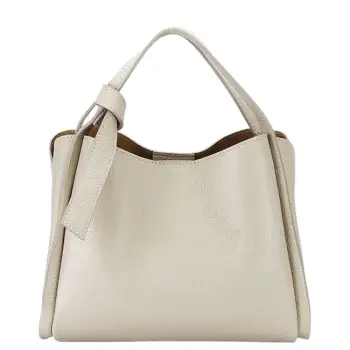 Geanta medie bej din piele naturala 8905 128 imagine