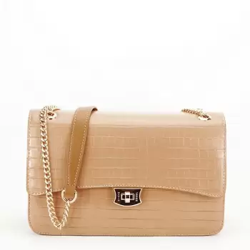 Geanta medie David Jones Paris 7002-2 15 Camel imagine