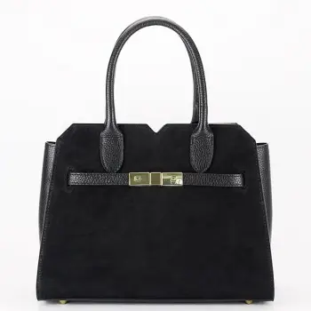 Geanta medie neagra din piele naturala 8908 M9 imagine