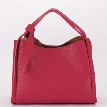 Geanta medie rosie din piele naturala 8905 128 imagine