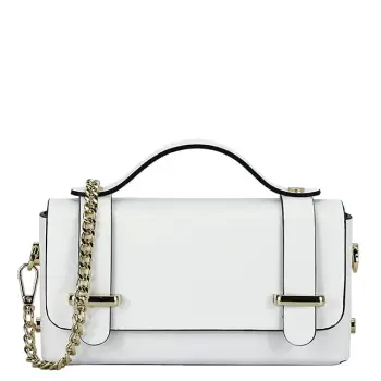 Geanta mica alba din piele naturala 1870 06 imagine