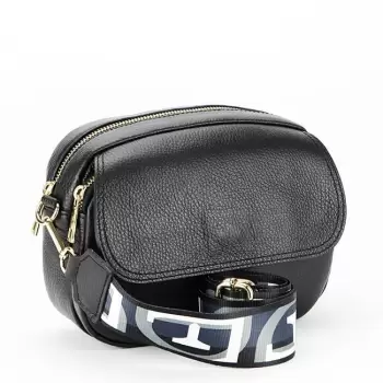 Geanta mica din piele naturala 1088 122 Negru imagine