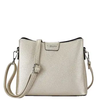 Geanta mica ivory metalizat FloraCo Paris F2548 14 imagine