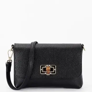 Geanta mica neagra din piele naturala 2052 06 imagine