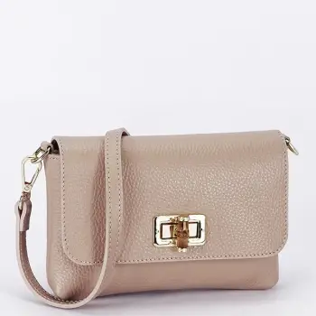 Geanta mica roz din piele naturala 2052 06 imagine