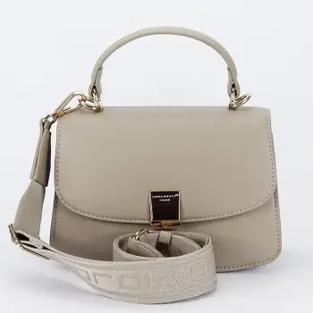 Geanta mica taupe David Jones Paris CM7288 14 imagine