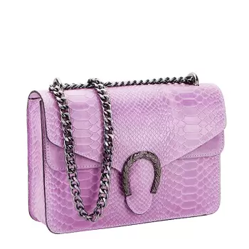 Geanta mov din piele naturala 1524 123 imagine