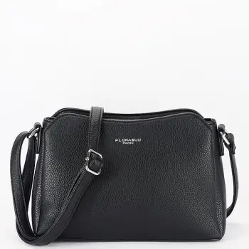 Geanta neagra casual FloraCO Paris F2516 M9 imagine