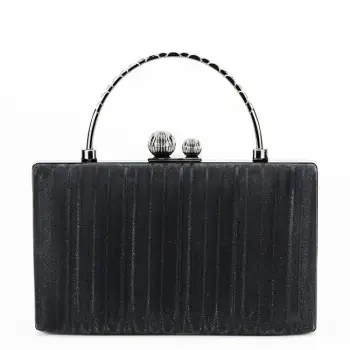 Geanta neagra, clutch cu maner BME-622 05 imagine