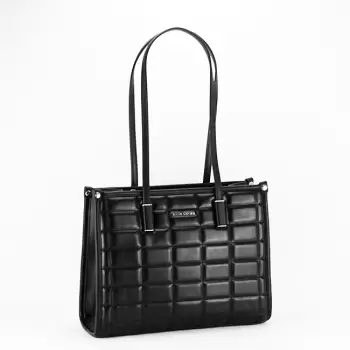 Geanta neagra cu imprimeu 6842-5 11 imagine