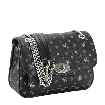 Geanta neagra cu imprimeu CH21002 14 imagine
