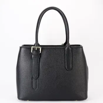 Geanta neagra  de talie mare din piele naturala 1702 122 imagine