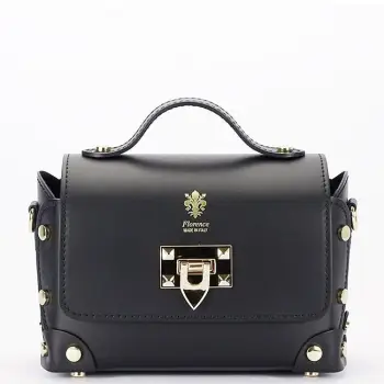 Geanta neagra din piele naturala 1616 131 imagine