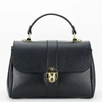 Geanta neagra din piele naturala 1724 132 imagine