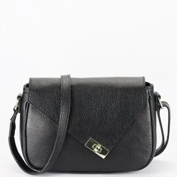 Geanta neagra din piele naturala 8911 128 imagine